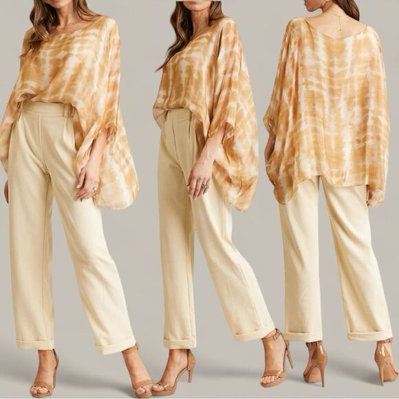 SCANDAL ITALY Women’s Skylar Top in Beige/Ivory Color One Size - Picture 1 of 12
